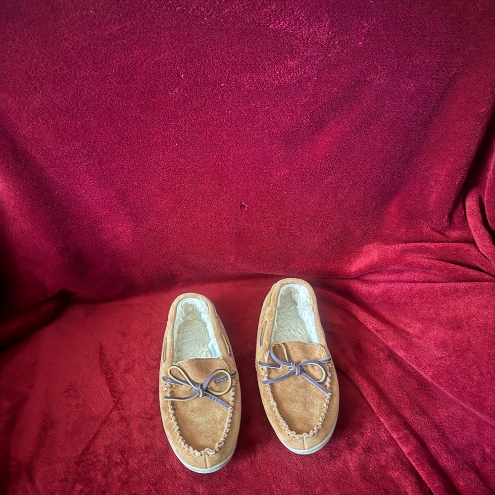 Cozy Tan J.CREW Moccasins sleepers